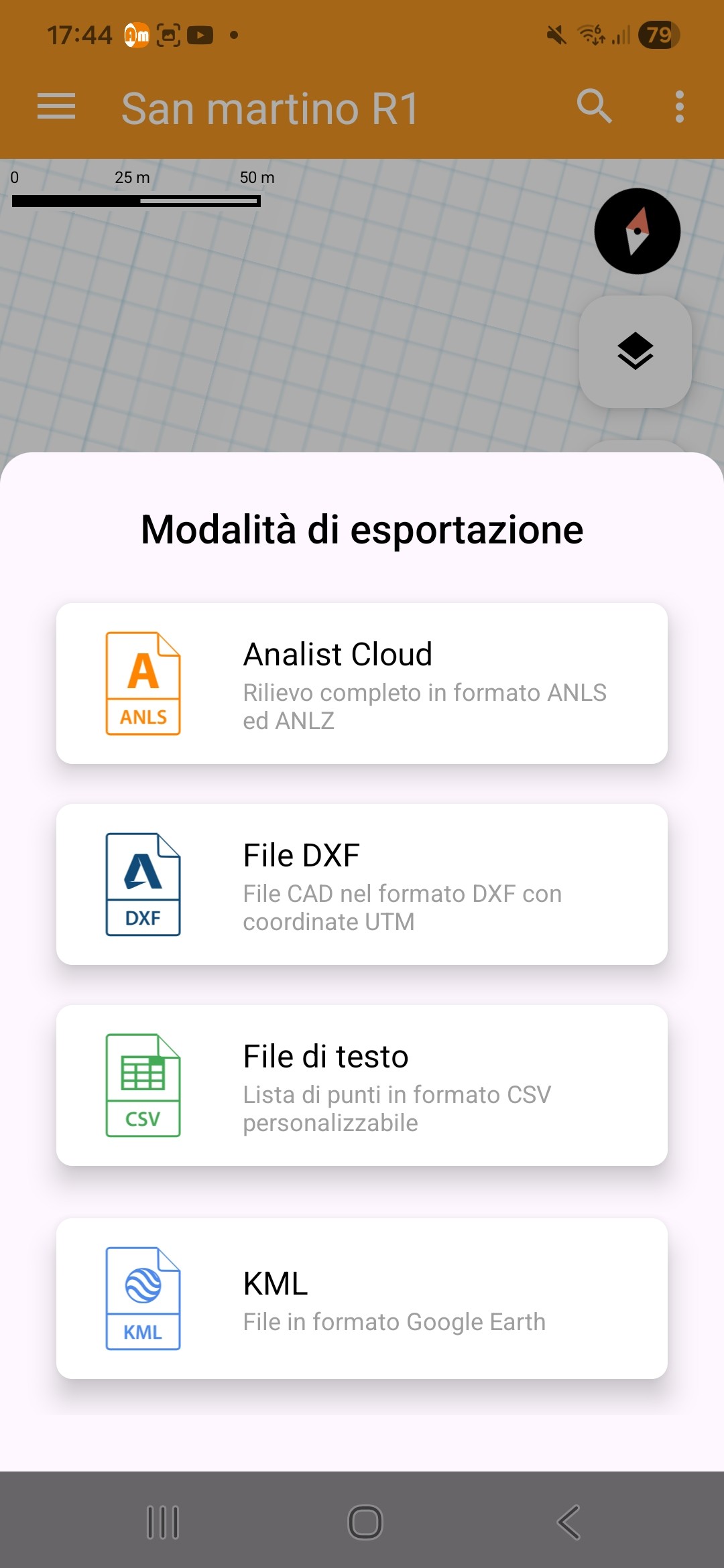 Modalità di esportazione